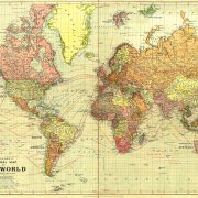 1922 General Map of the World by Stanfordb baja
