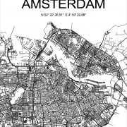 Amsterdam Mapa vectorial baja