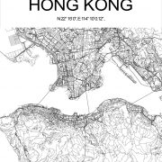 HONG KONG Mapa vectorial baja